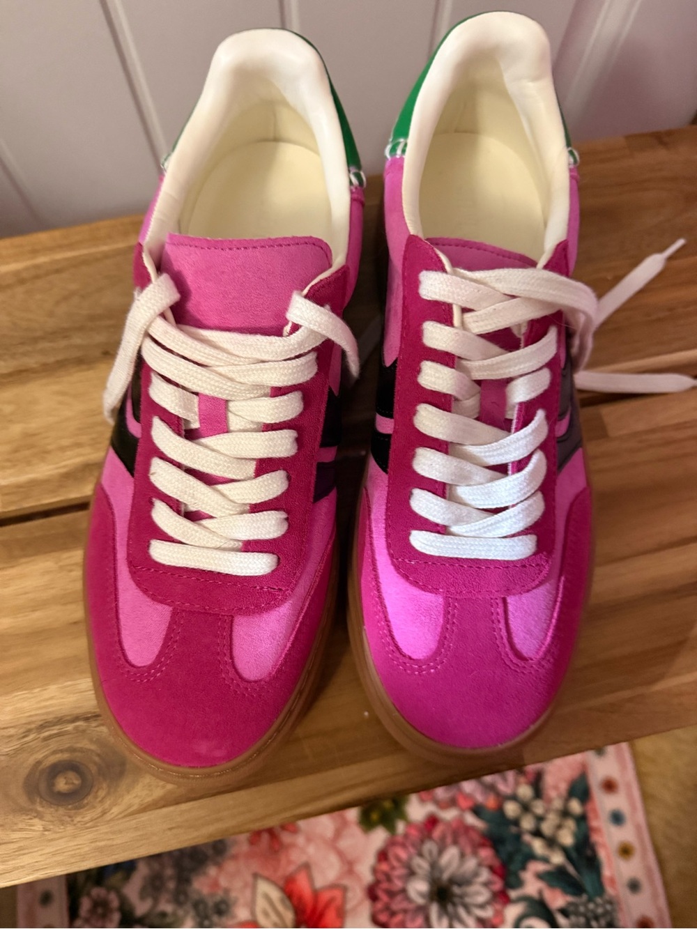 Steve Madden DODGE Pink Multi Platform Sneakers - Picture 3 of 4